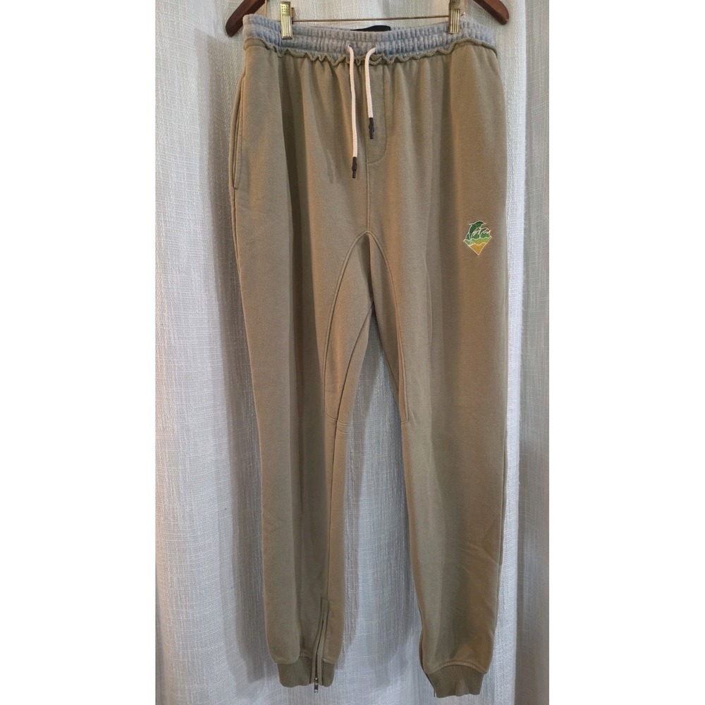 Authentic Pink Dolphin Green Mens Adult Casual Graphic Jogger Pants Size XL